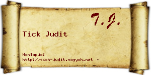 Tick Judit névjegykártya